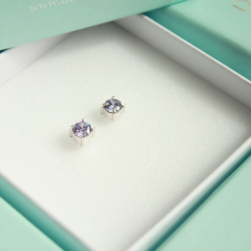 Lavender Zirconita Studs