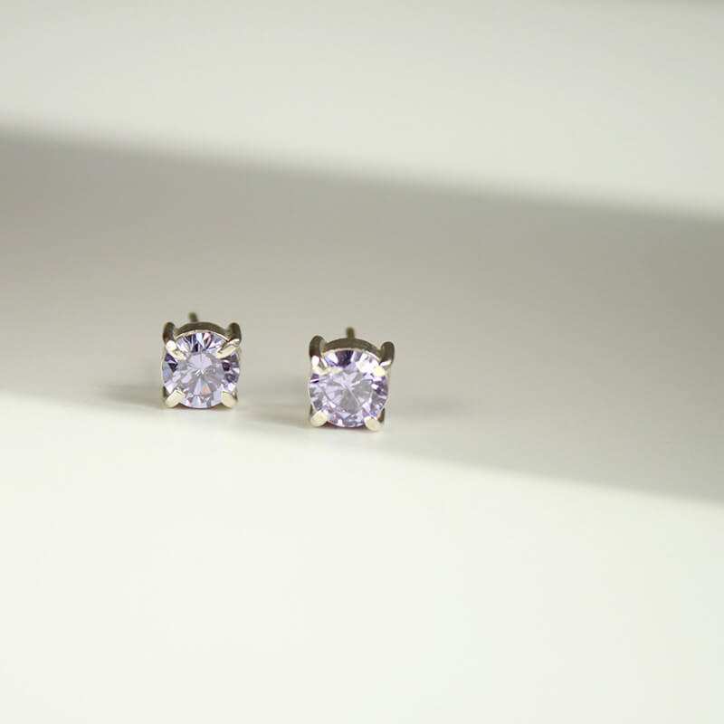 Lavender Zirconita Studs