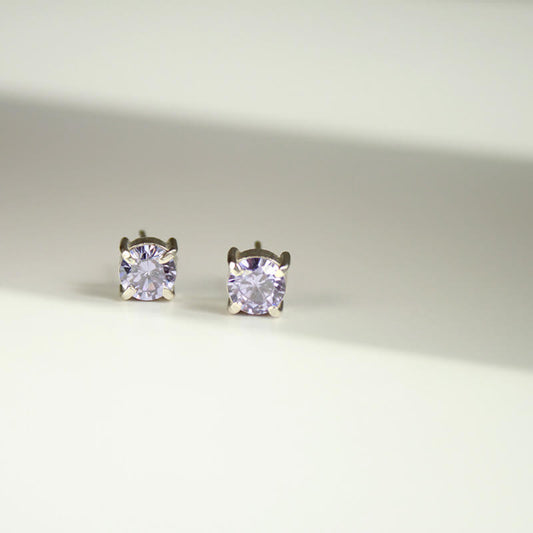 Lavender Zirconita Studs