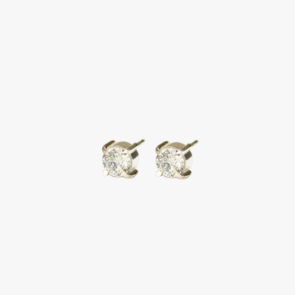 White Zirconita Studs
